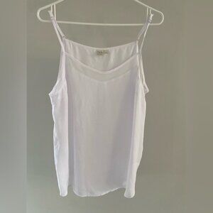 White Spaghetti Strap sheer cami
